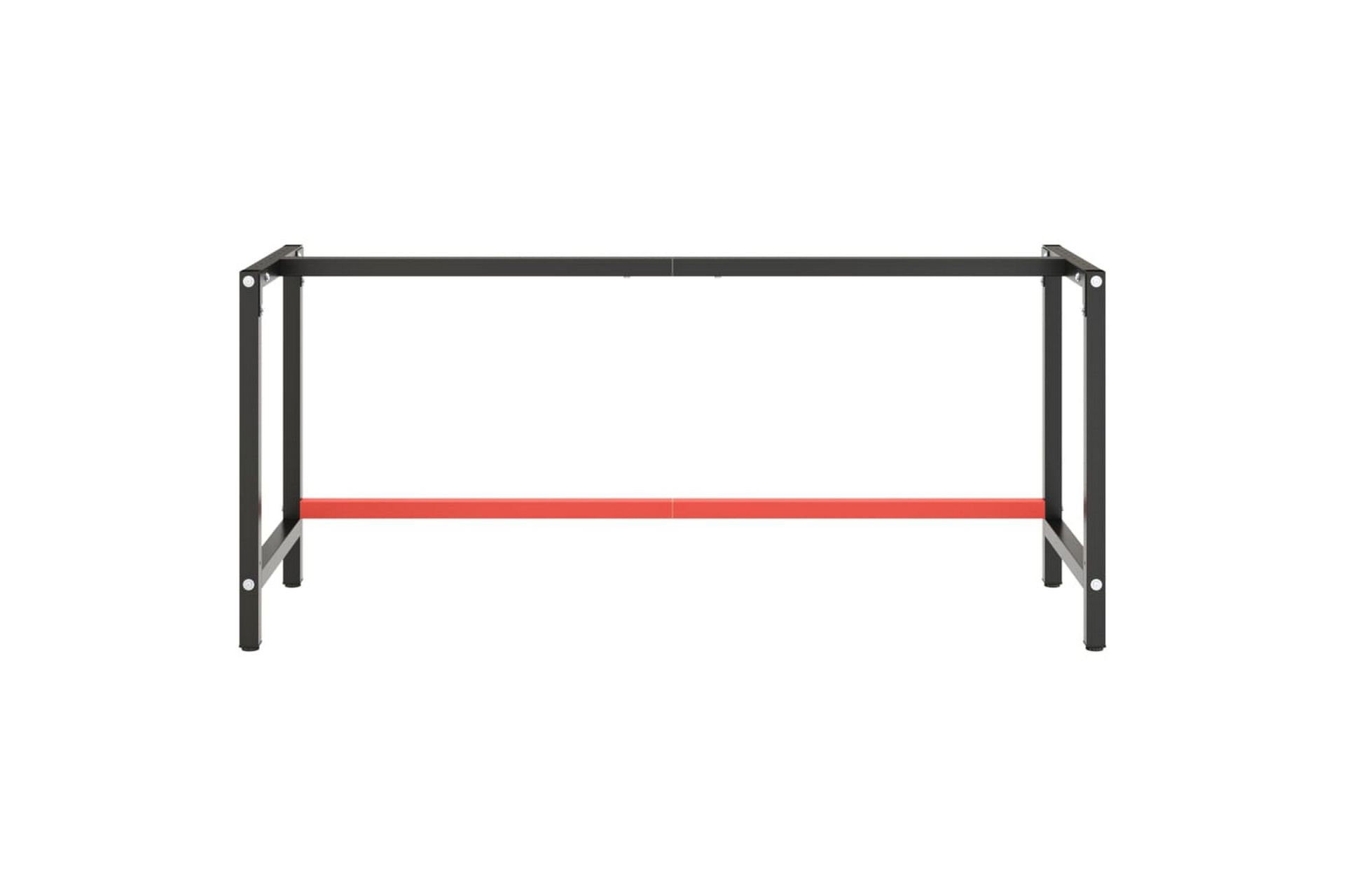 Työpenkin runko mattamusta ja -punainen 180x57x79 cm metalli - Musta - Piha & ulkoaltaat - Piha-alue - Ulkosäilytys - Autotallin sisustus & säilytys