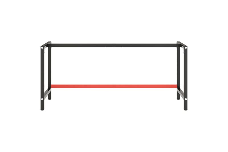 Työpenkin runko mattamusta ja -punainen 180x57x79 cm metalli - Musta - Piha & ulkoaltaat - Piha-alue - Ulkosäilytys - Autotallin sisustus & säilytys
