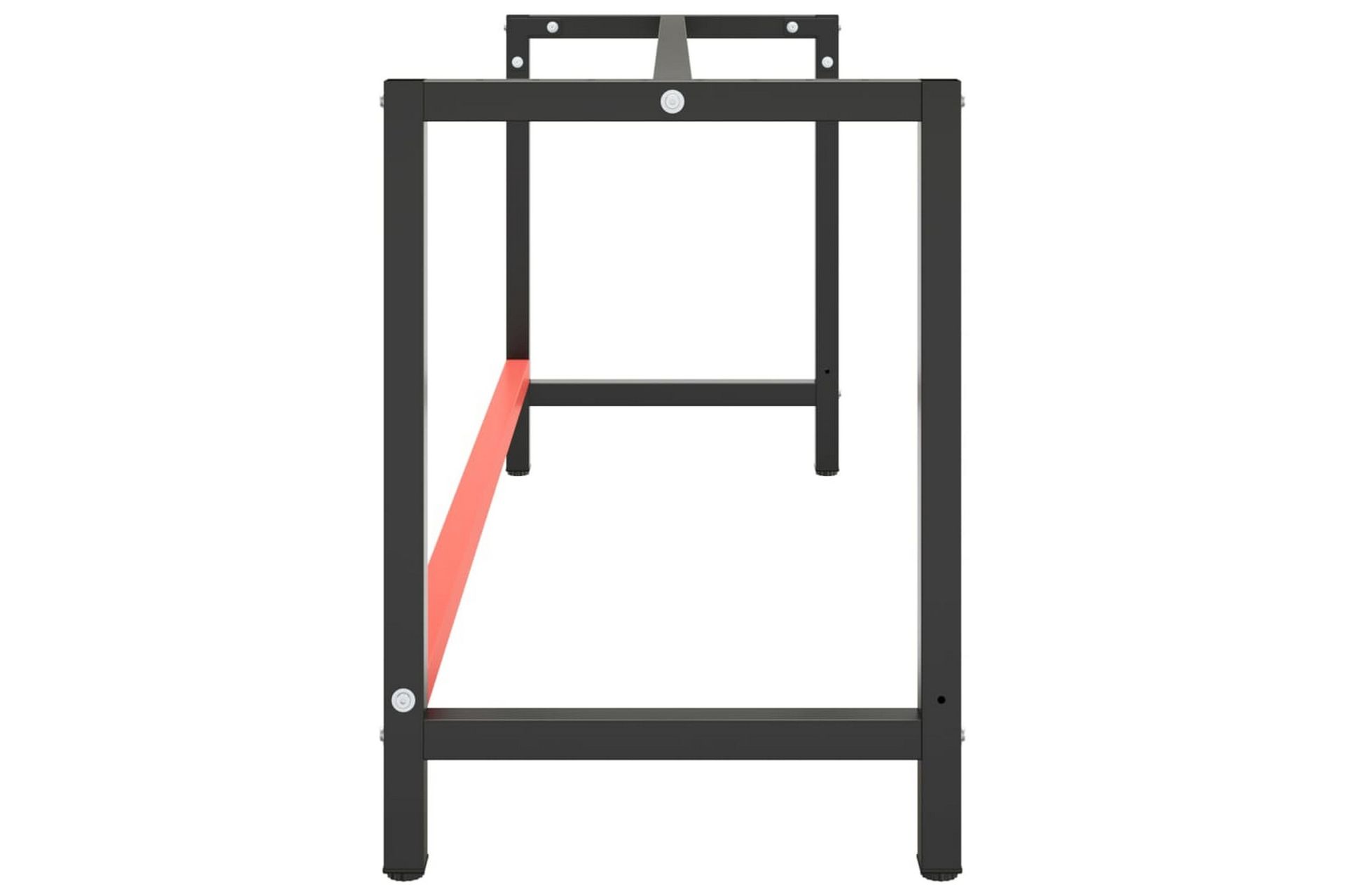 Työpenkin runko mattamusta ja -punainen 180x57x79 cm metalli - Musta - Piha & ulkoaltaat - Piha-alue - Ulkosäilytys - Autotallin sisustus & säilytys