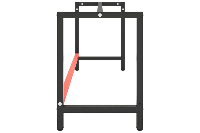 Työpenkin runko mattamusta ja -punainen 180x57x79 cm metalli - Musta - Piha & ulkoaltaat - Piha-alue - Ulkosäilytys - Autotallin sisustus & säilytys