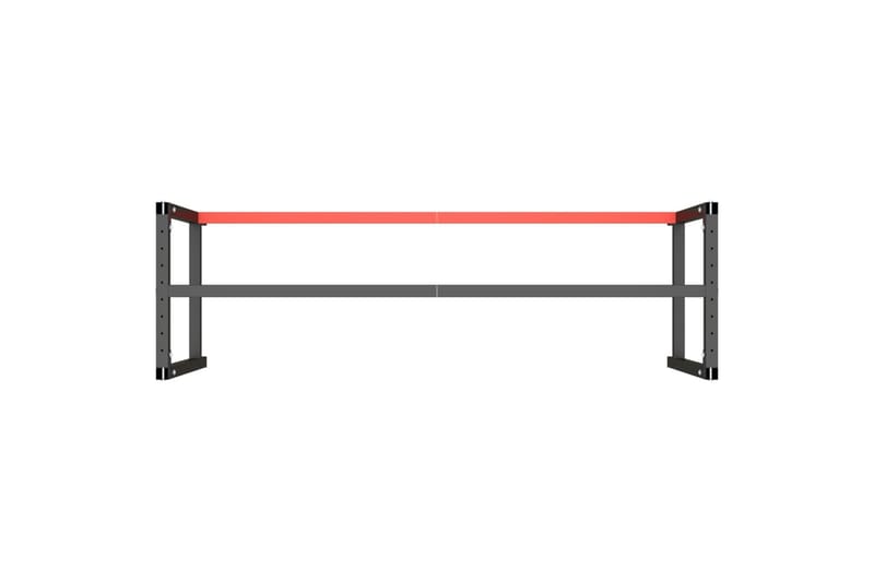 Työpenkin runko mattamusta ja -punainen 180x57x79 cm metalli - Musta - Piha & ulkoaltaat - Piha-alue - Ulkosäilytys - Autotallin sisustus & säilytys