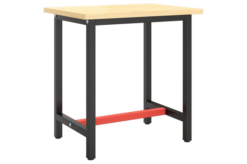 Työpenkin runko mattamusta ja -punainen 70x50x79 cm metalli - Musta - Piha & ulkoaltaat - Piha-alue - Ulkosäilytys - Autotallin sisustus & säilytys