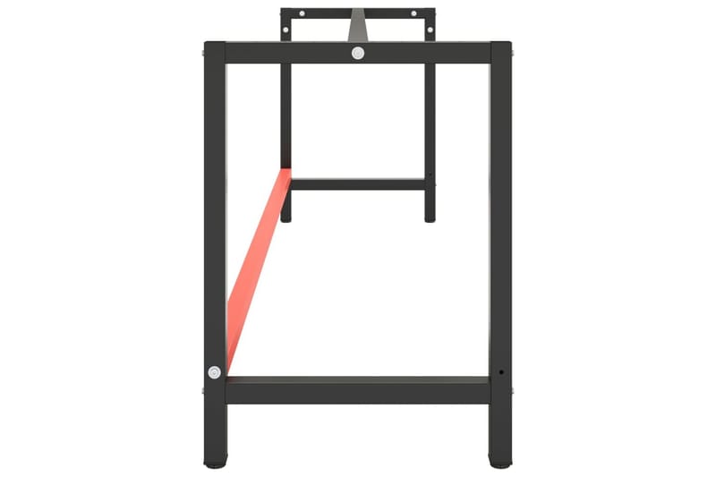 Työpenkin runko mattamusta ja -punainen 220x57x79 cm metalli - Musta - Piha & ulkoaltaat - Piha-alue - Ulkosäilytys - Autotallin sisustus & säilytys
