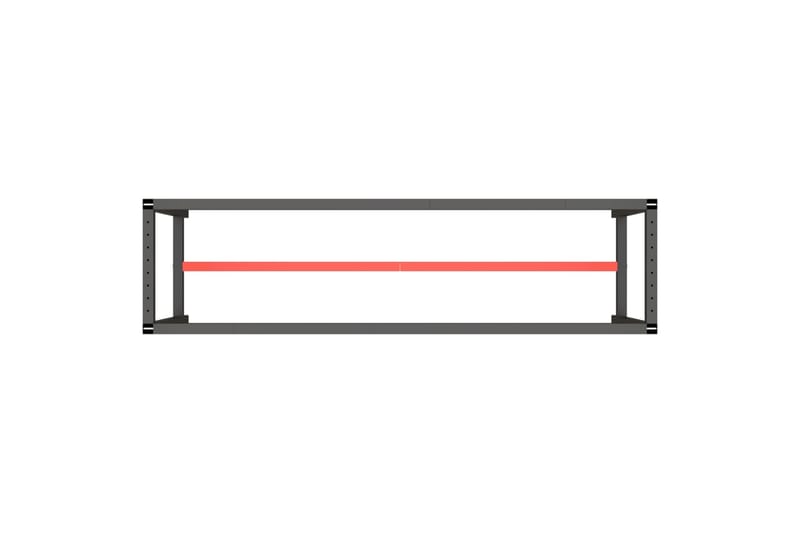 Työpenkin runko mattamusta ja -punainen 210x50x79 cm metalli - Musta - Piha & ulkoaltaat - Piha-alue - Ulkosäilytys - Autotallin sisustus & säilytys