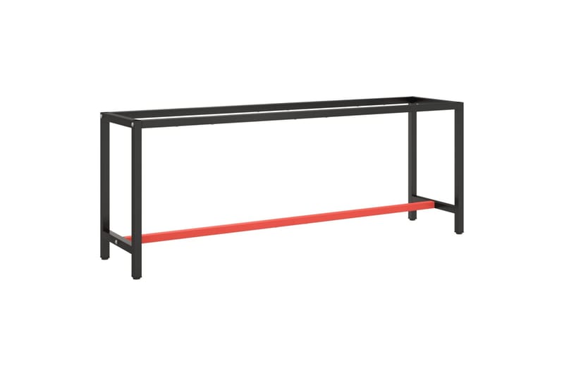 Työpenkin runko mattamusta ja -punainen 210x50x79 cm metalli - Musta - Piha & ulkoaltaat - Piha-alue - Ulkosäilytys - Autotallin sisustus & säilytys