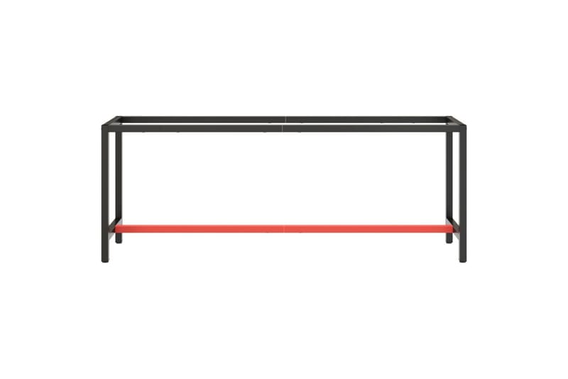 Työpenkin runko mattamusta ja -punainen 210x50x79 cm metalli - Musta - Piha & ulkoaltaat - Piha-alue - Ulkosäilytys - Autotallin sisustus & säilytys