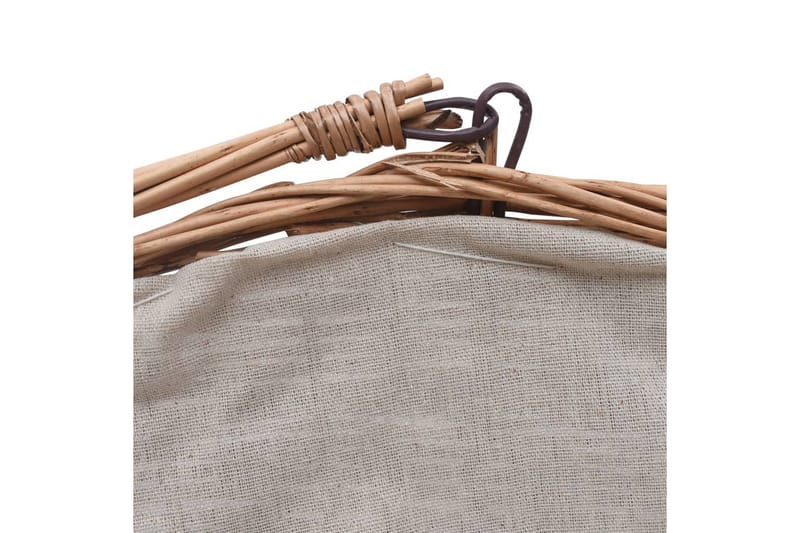 Firewood Basket with Handle 60x44x55 cm Natural Willow - Ruskea - Säilytys - Piensäilytys - Säilytyskorit - Halkokori