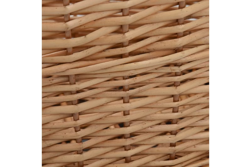 Polttopuukori kantokahvoilla 58x42x29 cm luonnollinen paju - Piha & ulkoaltaat - Piha-alue - Ulkosäilytys - Polttopuun säilytys