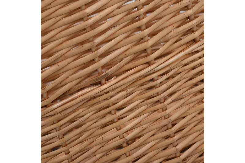 Polttopuukori kantokahvoilla 78x54x34 cm luonnollinen paju - Piha & ulkoaltaat - Piha-alue - Ulkosäilytys - Polttopuun säilytys
