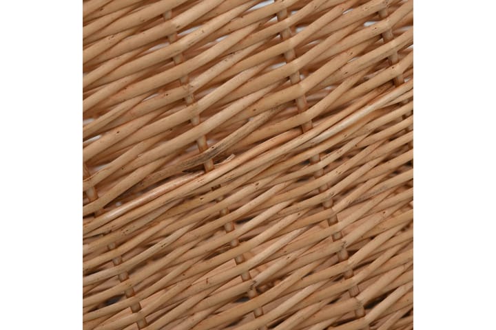 Polttopuukori kantokahvoilla 78x54x34 cm luonnollinen paju - Halkokori - Polttopuun säilytys