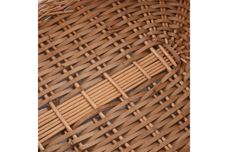 Polttopuukori kantokahvoilla 78x54x34 cm luonnollinen paju - Piha & ulkoaltaat - Piha-alue - Ulkosäilytys - Polttopuun säilytys