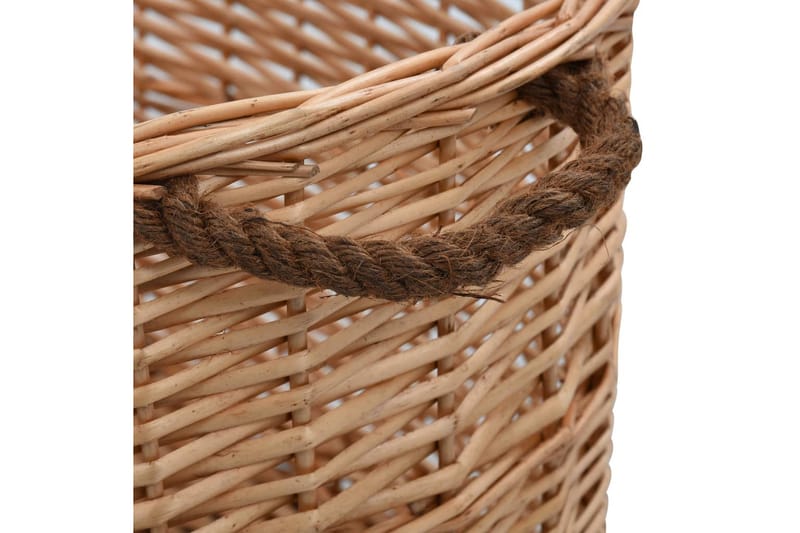 Polttopuukori kantokahvoilla 78x54x34 cm luonnollinen paju - Piha & ulkoaltaat - Piha-alue - Ulkosäilytys - Polttopuun säilytys