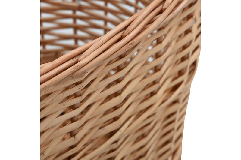 Polttopuukori kantokahvoilla 88x57x34 cm luonnollinen paju - Piha & ulkoaltaat - Piha-alue - Ulkosäilytys - Polttopuun säilytys