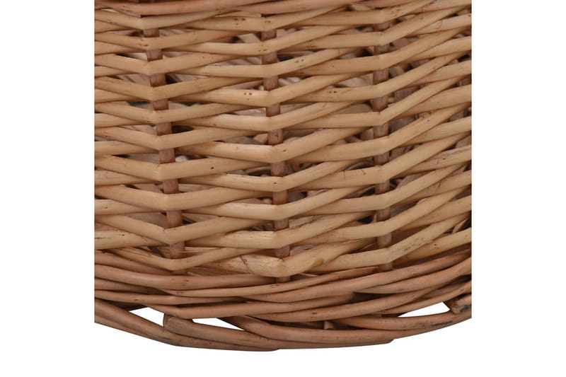 Polttopuukori kantokahvoilla 88x57x34 cm luonnollinen paju - Piha & ulkoaltaat - Piha-alue - Ulkosäilytys - Polttopuun säilytys