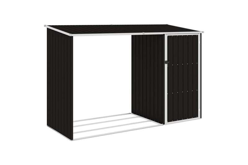 Puutarhan polttopuuvaja ruskea 245x98x159cm galvanoitu teräs - Piha & ulkoaltaat - Lasiterassi & pihamökki - Varastot & liiterit - Varastot