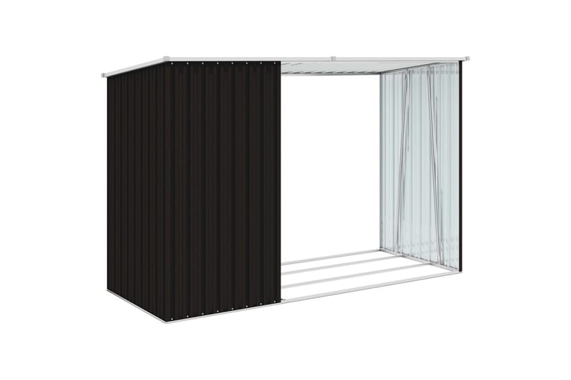 Puutarhan polttopuuvaja ruskea 245x98x159cm galvanoitu teräs - Piha & ulkoaltaat - Lasiterassi & pihamökki - Varastot & liiterit - Varastot