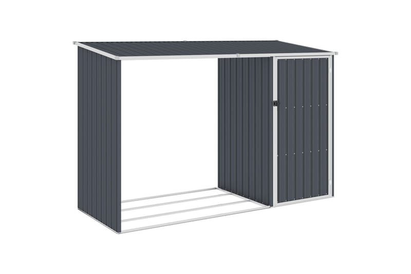 Puutarhan polttopuuvaja antrasiitti 245x98x159cm galv. teräs - Piha & ulkoaltaat - Lasiterassi & pihamökki - Varastot & liiterit - Varastot