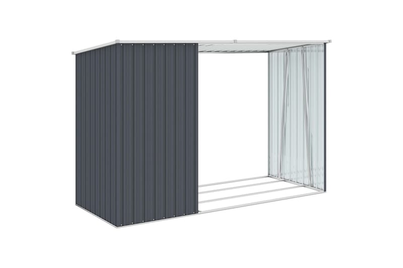 Puutarhan polttopuuvaja antrasiitti 245x98x159cm galv. teräs - Piha & ulkoaltaat - Lasiterassi & pihamökki - Varastot & liiterit - Varastot