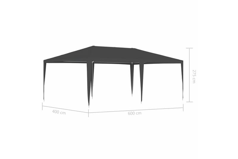 Ammattilaisten juhlateltta 4x6 m antrasiitti 90 g/m² - Antrasiitti - Puutarhateltta & säilytysteltta - Juhlateltta