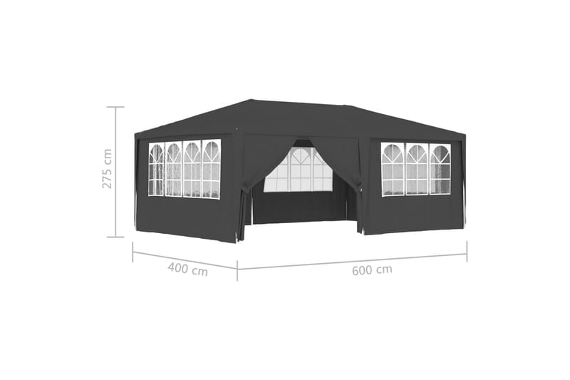 Ammattilaisten juhlateltta sivuseinillä 4x6miitti 90g/m² - Antrasiitti - Piha & ulkoaltaat - Piha-alue - Ulkosäilytys - Puutarhateltta & säilytysteltta