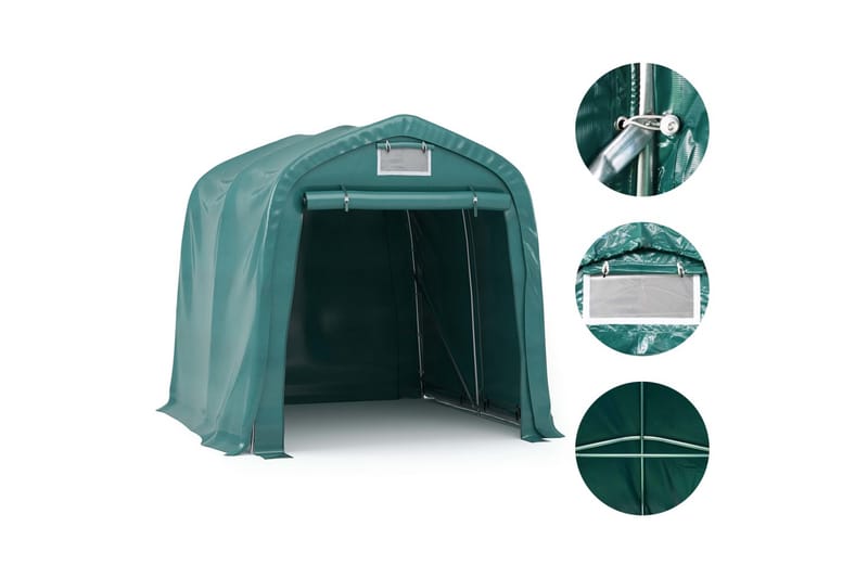 Autotalliteltta PVC 2,4x2,4 m vihreä - Vihreä - Piha & ulkoaltaat - Piha-alue - Ulkosäilytys - Puutarhateltta & säilytysteltta