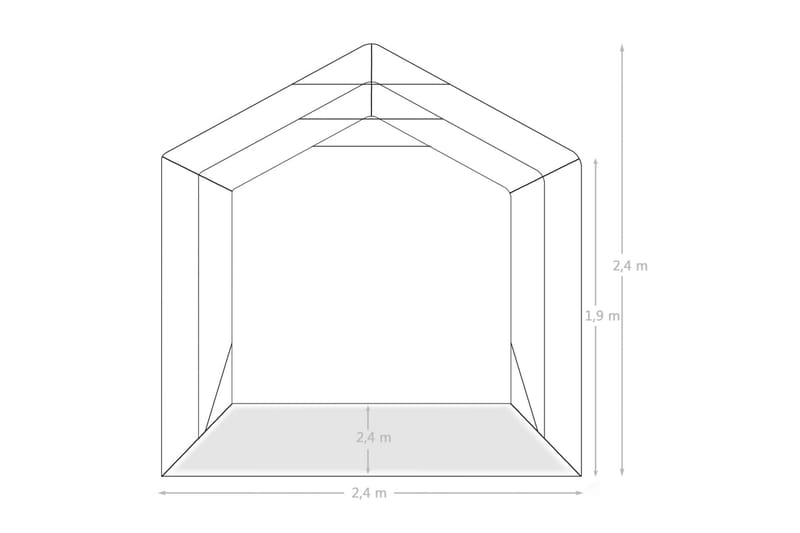 Autotalliteltta PVC 2,4x2,4 m vihreä - Vihreä - Puutarhateltta & säilytysteltta - Pressutalli