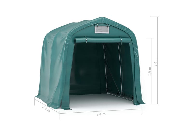 Autotalliteltta PVC 2,4x2,4 m vihreä - Vihreä - Piha & ulkoaltaat - Piha-alue - Ulkosäilytys - Puutarhateltta & säilytysteltta