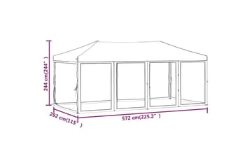 beBasic Kokoontaittuva juhlateltta sivuseinillä sininen 3x6 m - Sininen - Piha & ulkoaltaat - Piha-alue - Ulkosäilytys - Puutarhateltta & säilytysteltta