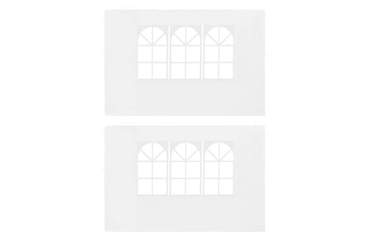 Juhlateltan sivuseinä ikkunalla 2 kpl PE valkoinen - Valkoinen - Puutarhateltta & säilytysteltta - Juhlateltta