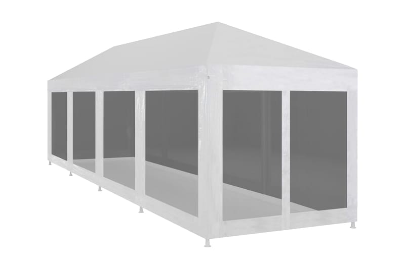 Juhlateltta 10 verkkosivuseinää 12x3 m - Musta - Piha & ulkoaltaat - Piha-alue - Ulkosäilytys - Puutarhateltta & säilytysteltta