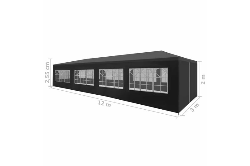 Juhlateltta 3x12 m antrasiitti - Antrasiitti - Piha & ulkoaltaat - Piha-alue - Ulkosäilytys - Puutarhateltta & säilytysteltta