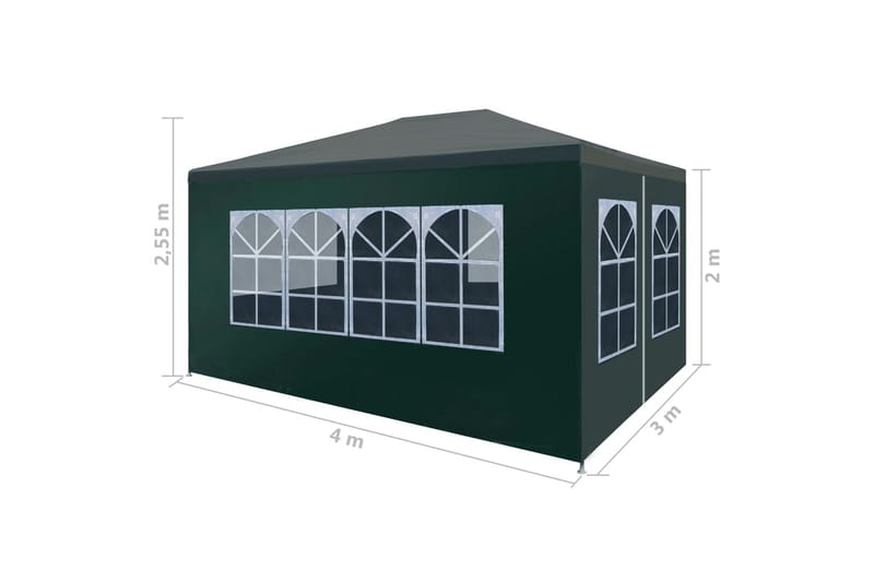 Juhlateltta 3x4 m vihreä - Vihreä - Puutarhateltta & säilytysteltta - Juhlateltta