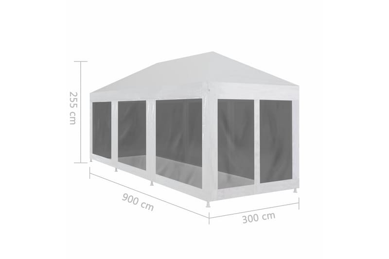 Juhlateltta 8 verkkosivuseinää 9x3 m - Musta - Piha & ulkoaltaat - Piha-alue - Ulkosäilytys - Puutarhateltta & säilytysteltta