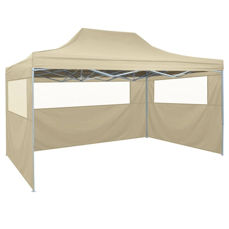Kokoontaitettava juhlateltta 4 sivuseinällä pop-up 3x4,5m - Kerma - Piha & ulkoaltaat - Piha-alue - Ulkosäilytys - Puutarhateltta & säilytysteltta