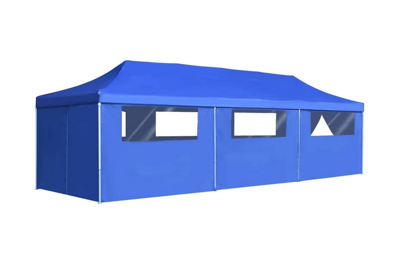 Kokoontaitettava pop-up juhlateltta 8 sivuseinää 3x9 m - Sininen - Piha & ulkoaltaat - Piha-alue - Ulkosäilytys - Puutarhateltta & säilytysteltta