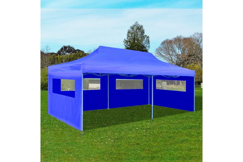 Kokoontaitettava pop-up juhlateltta 3 x 6 m sininen - Sininen - Piha & ulkoaltaat - Piha-alue - Ulkosäilytys - Puutarhateltta & säilytysteltta