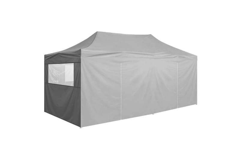 Kokoontaittuva juhlateltta 4 sivuseinää 3x6m teräs - Antrasiitti - Piha & ulkoaltaat - Piha-alue - Ulkosäilytys - Puutarhateltta & säilytysteltta