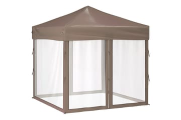 Kokoontaittuva juhlateltta sivuseinillä taupe 2x2 m - Taupe - Piha & ulkoaltaat - Piha-alue - Ulkosäilytys - Puutarhateltta & säilytysteltta