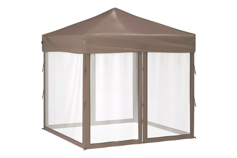 Kokoontaittuva juhlateltta sivuseinillä taupe 2x2 m - Taupe - Piha & ulkoaltaat - Piha-alue - Ulkosäilytys - Puutarhateltta & säilytysteltta