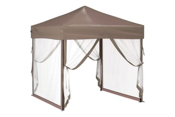 Kokoontaittuva juhlateltta sivuseinillä taupe 2x2 m - Taupe - Piha & ulkoaltaat - Piha-alue - Ulkosäilytys - Puutarhateltta & säilytysteltta