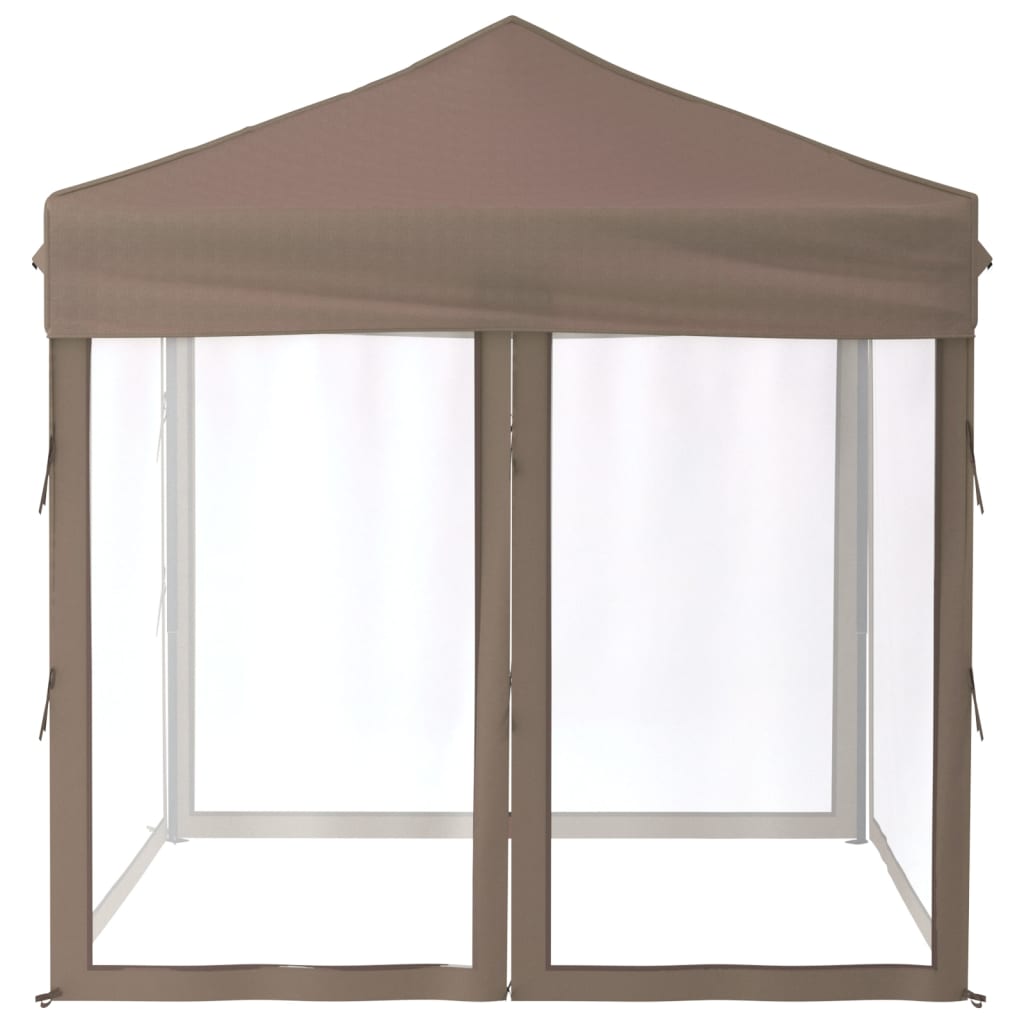 Kokoontaittuva juhlateltta sivuseinillä taupe 2x2 m - Taupe - Piha & ulkoaltaat - Piha-alue - Ulkosäilytys - Puutarhateltta & säilytysteltta
