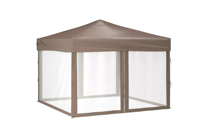 Kokoontaittuva juhlateltta sivuseinillä taupe 3x3 m - Taupe - Piha & ulkoaltaat - Piha-alue - Ulkosäilytys - Puutarhateltta & säilytysteltta