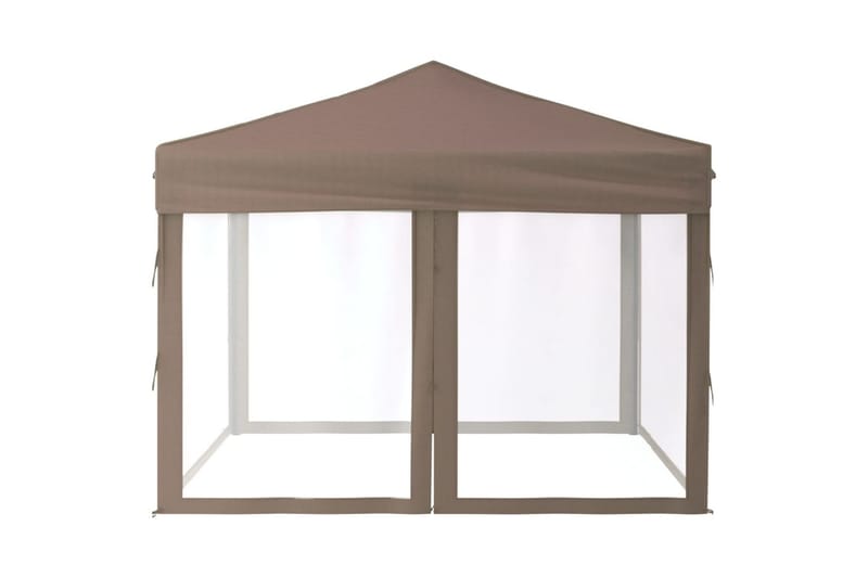 Kokoontaittuva juhlateltta sivuseinillä taupe 3x3 m - Taupe - Piha & ulkoaltaat - Piha-alue - Ulkosäilytys - Puutarhateltta & säilytysteltta