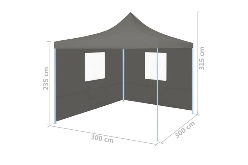 Kokoontaittuva pop-up juhlateltta 2 seinällä 3x3m - Antrasiitti - Piha & ulkoaltaat - Piha-alue - Ulkosäilytys - Puutarhateltta & säilytysteltta