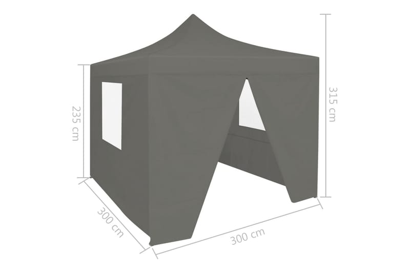 Kokoontaittuva pop-up juhlateltta 4 seinällä 3x3m - Antrasiitti - Piha & ulkoaltaat - Piha-alue - Ulkosäilytys - Puutarhateltta & säilytysteltta