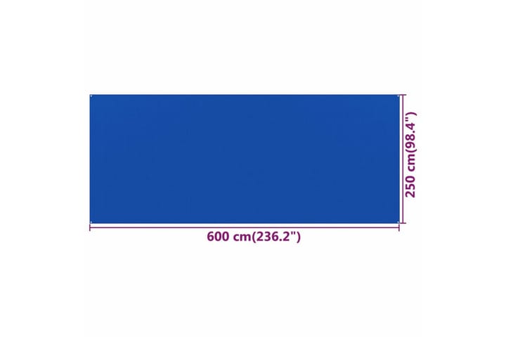 Telttamatto 250x600 cm sininen HDPE - Puutarhateltta & säilytysteltta