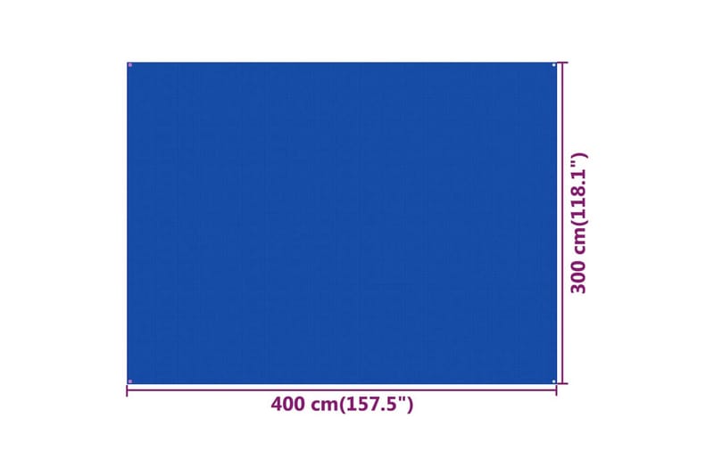 Telttamatto 300x400 cm sininen HDPE - Piha & ulkoaltaat - Piha-alue - Ulkosäilytys - Puutarhateltta & säilytysteltta