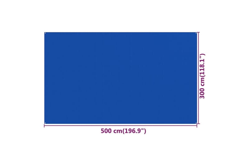 Telttamatto 300x500 cm sininen HDPE - Piha & ulkoaltaat - Piha-alue - Ulkosäilytys - Puutarhateltta & säilytysteltta