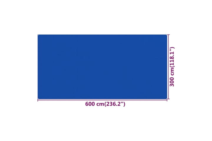 Telttamatto 300x600 cm sininen HDPE - Puutarhateltta & säilytysteltta
