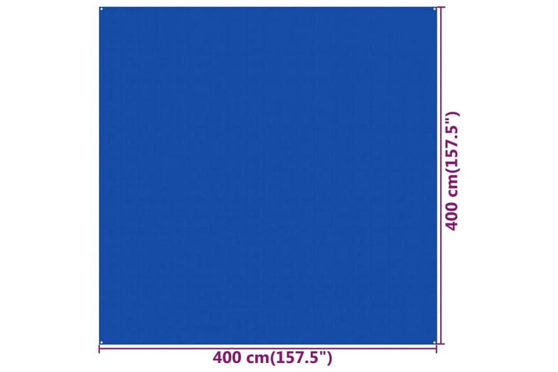 Telttamatto 400x400 cm sininen HDPE - Piha & ulkoaltaat - Piha-alue - Ulkosäilytys - Puutarhateltta & säilytysteltta